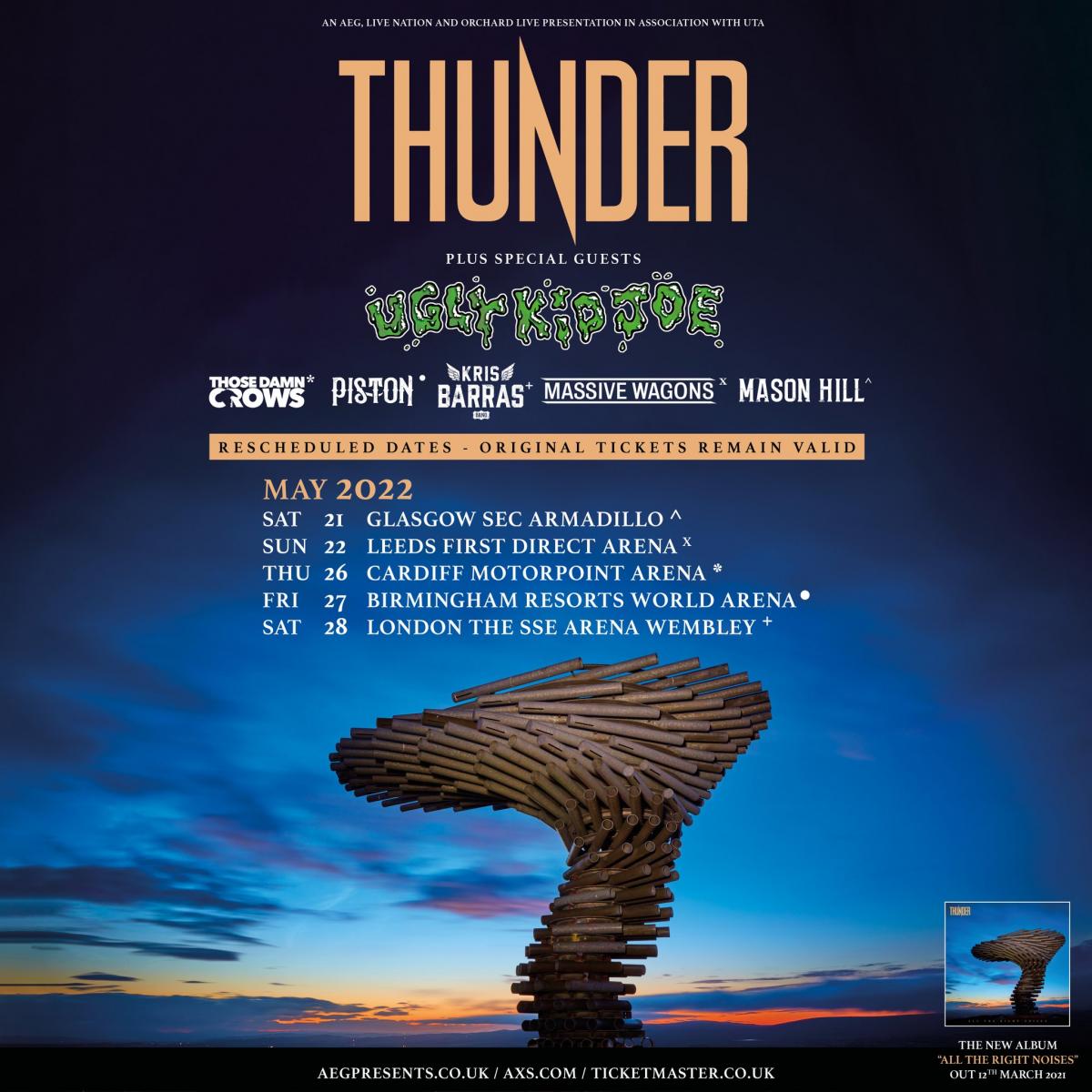 Thunder Reschedule UK Arena Tour For Second Time To May 2022 Stereoboard